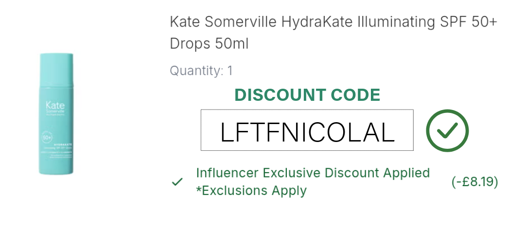 Kate Somerville HydraKate Illuminating SPF 50+ Drops Discount Code