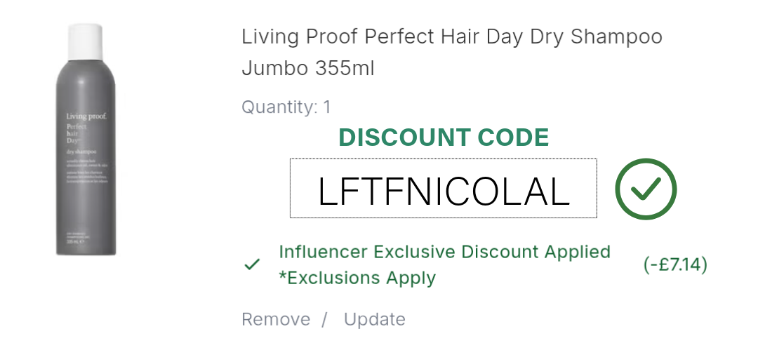 Living Proof Perfect Hair Day (PhD) Dry Shampoo Discount Code