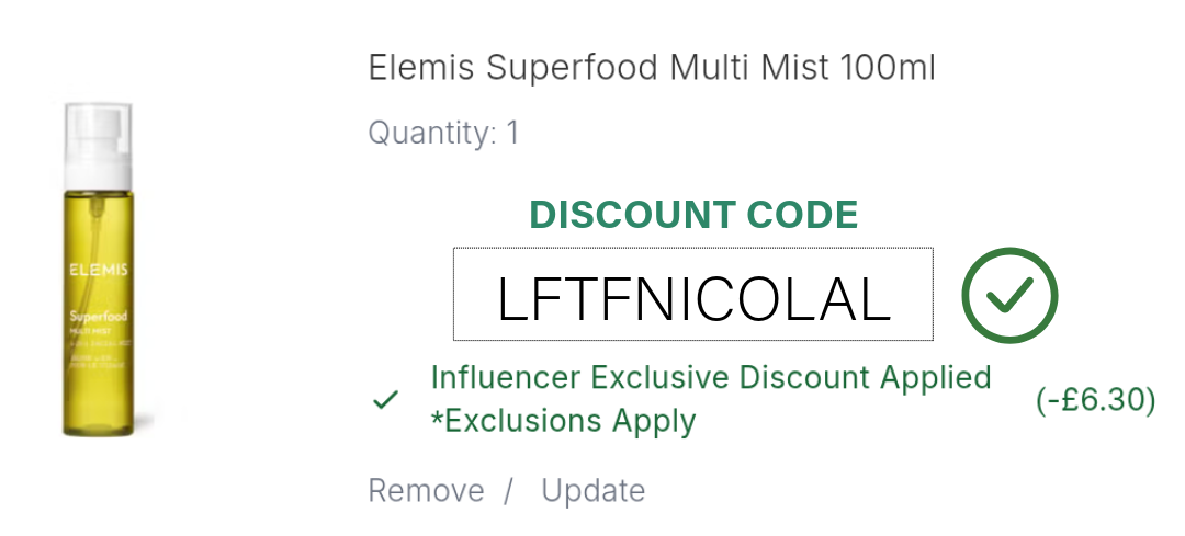 The Elemis Superfood Multi-Mist Discount Code