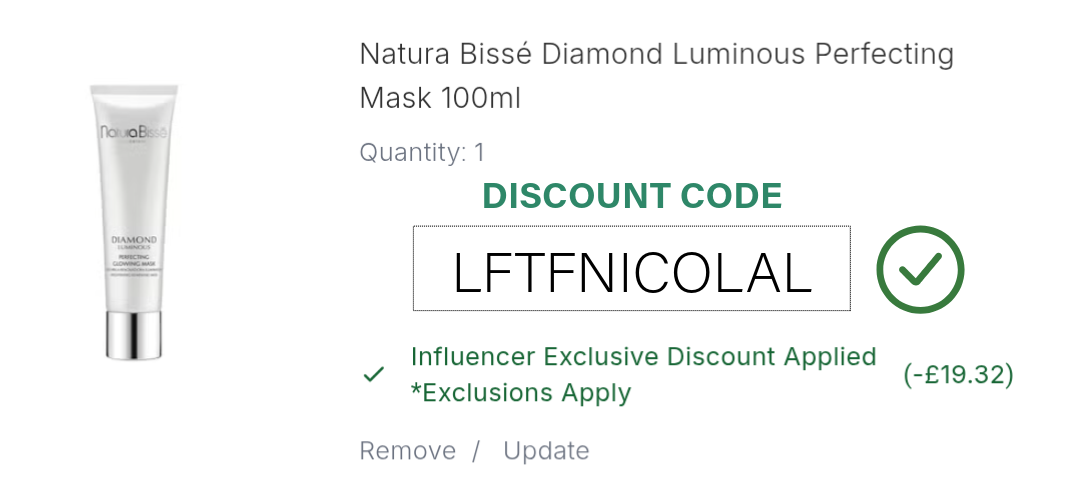 Natura Bissé Diamond Luminous Mask Promo Code