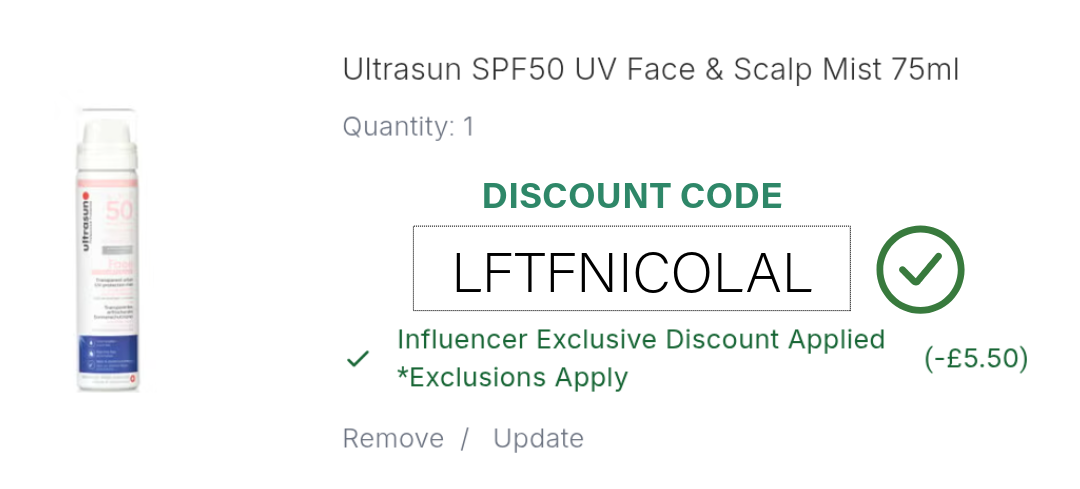Ultrasun SPF50 UV Face & Scalp Mist Promo Code