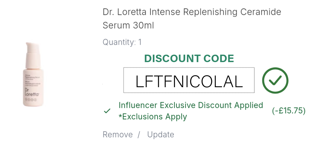 Dr. Loretta Intense Replenishing Ceramide Serum Discount Code