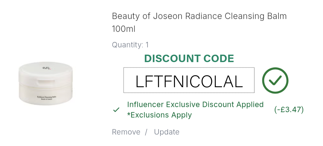 Beauty of Joseon Radiance Cleansing Balm Promo Code