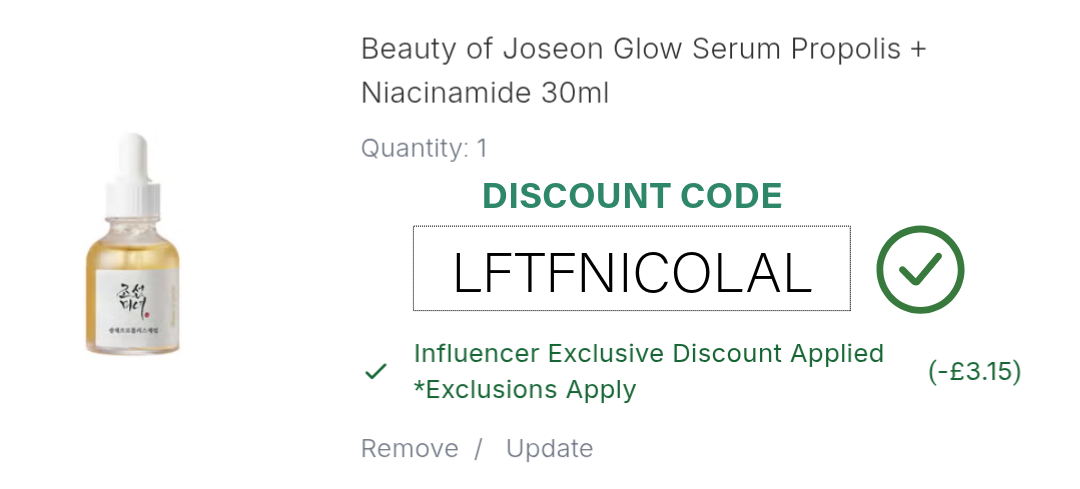 Beauty of Joseon Glow Serum Discount Code