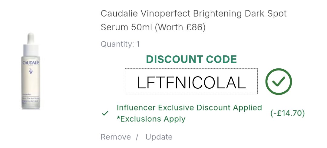 Caudalie Vinoperfect Brightening Dark Spot Serum Discount Code