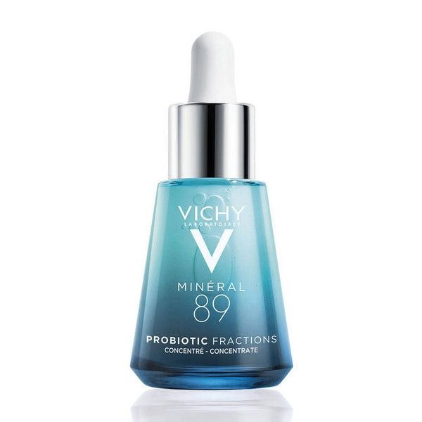 Vichy Mineral 89 Hyaluronic Acid Serum bottle with teal-blue gradient dropper on white background