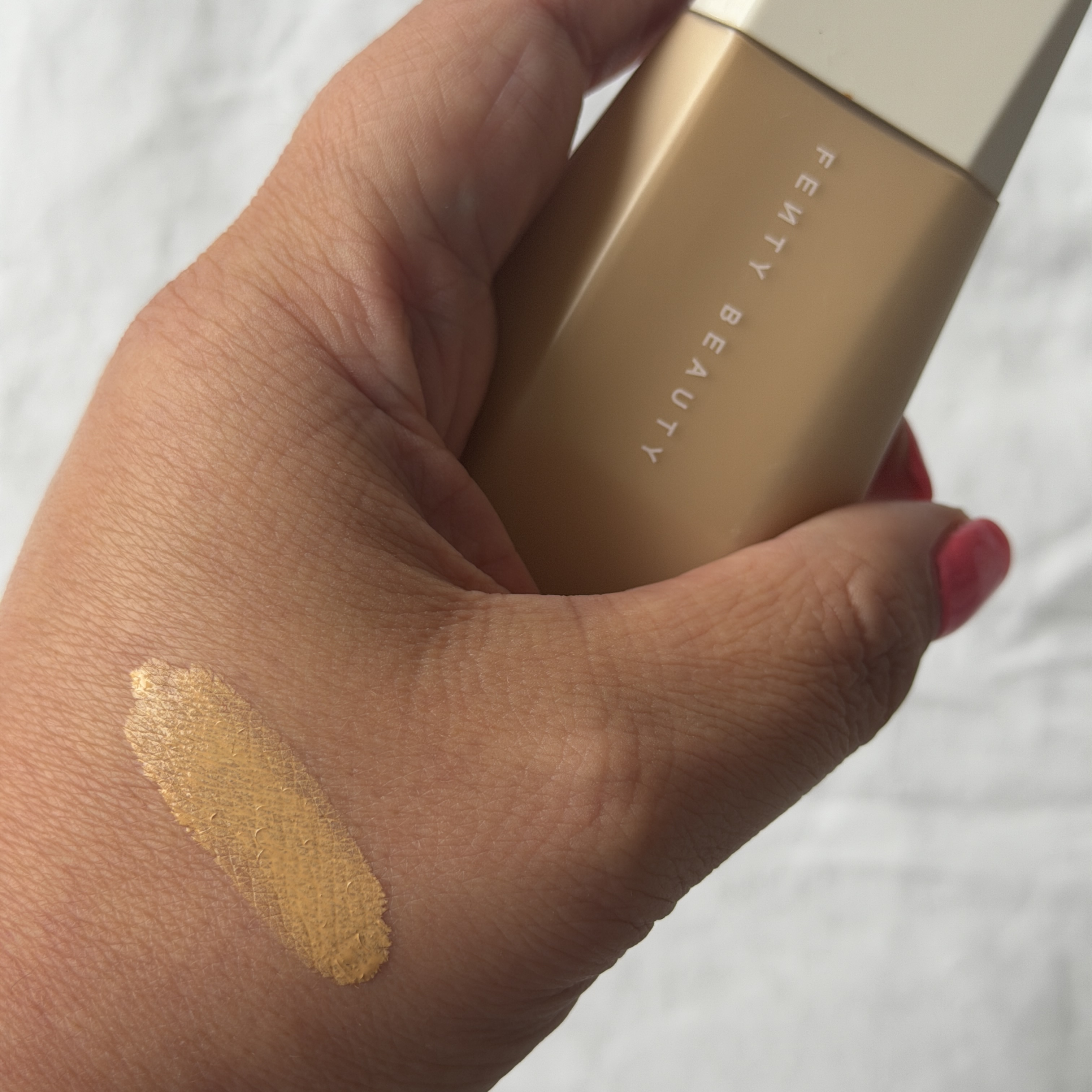 Fenty Beauty Eaze Drop close up skin preview
