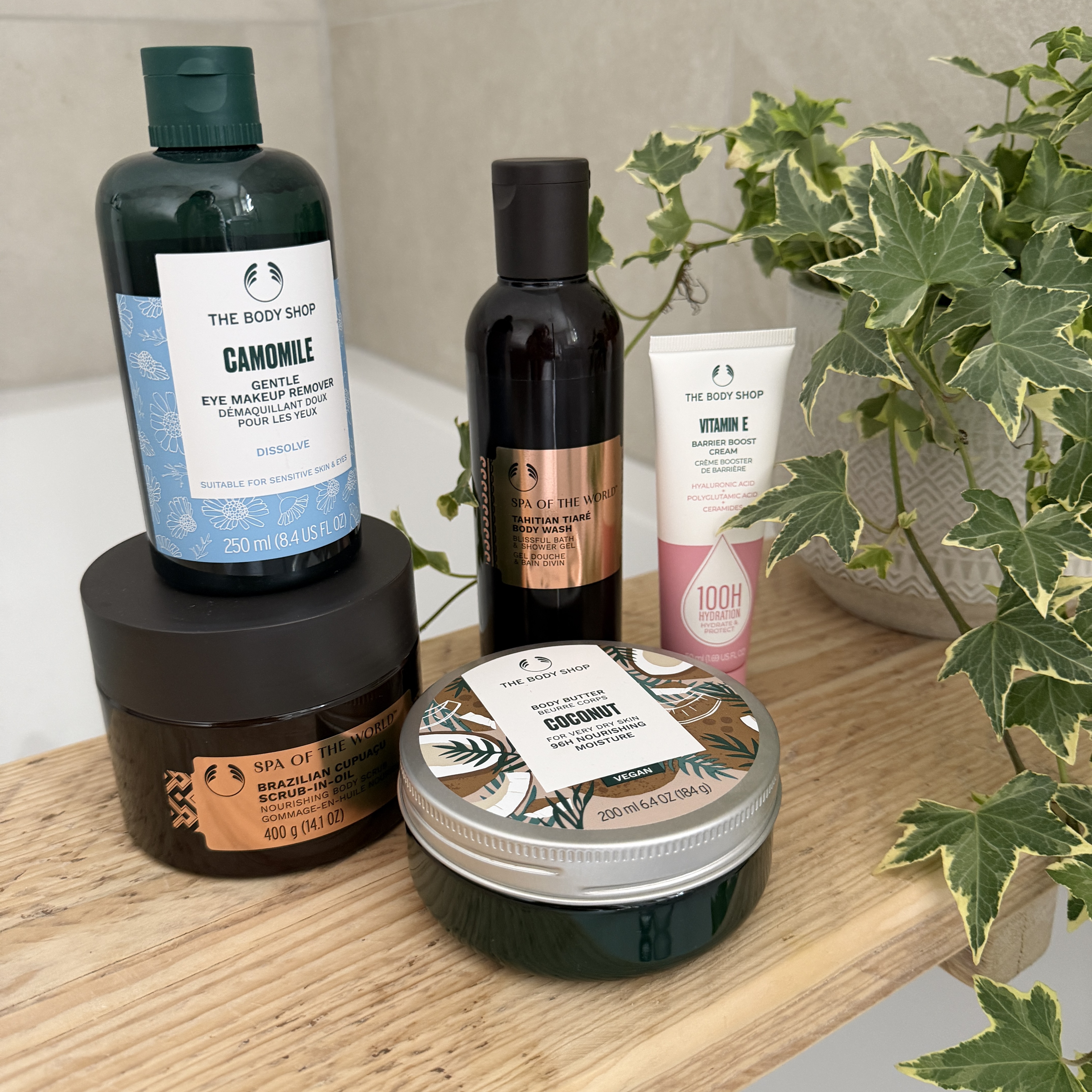 The Body Shop products available at LOOKFANTASTIC including body butter, body scrub and skincare
