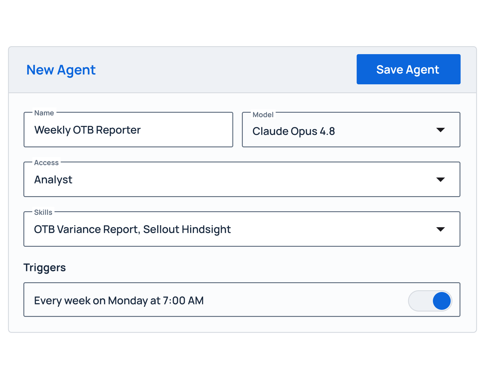 configuration box showing how to built custom ai agents
