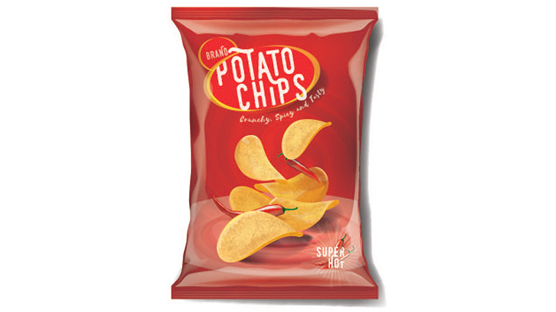 Chip bag with CMYK color mode