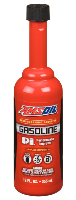 12-ounce bottle of AMSOIL P.i. Performance Improver gasoline additive
