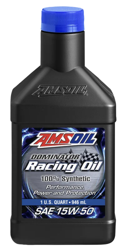AMSOIL Dominator 15W-50 Synthetic Racing Oil Bottle