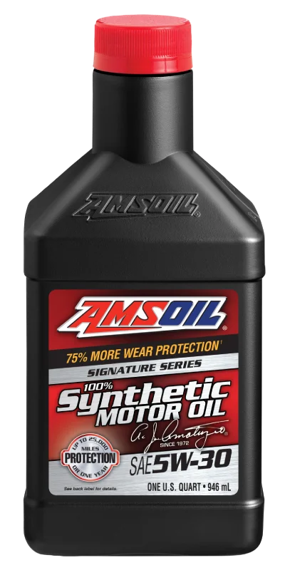 AMSOIL Signature Series 5W-30 Synthetic motor oil bottle