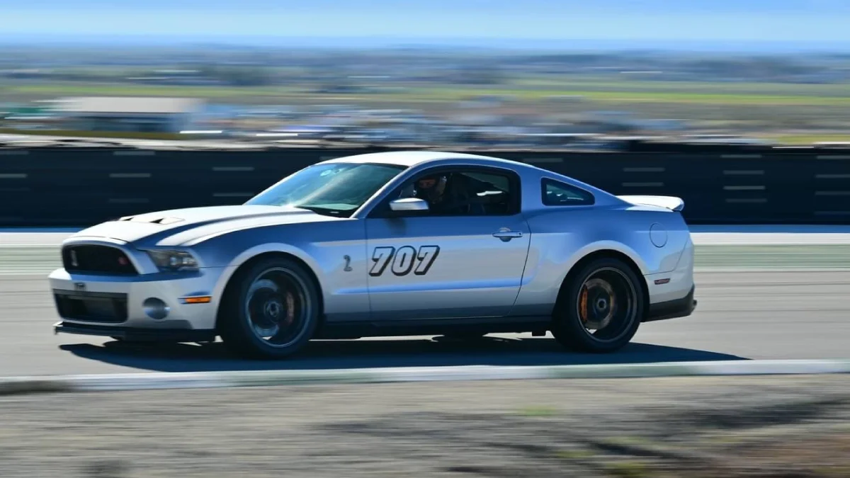GT500 on track side shot at Streets of Willow Springs