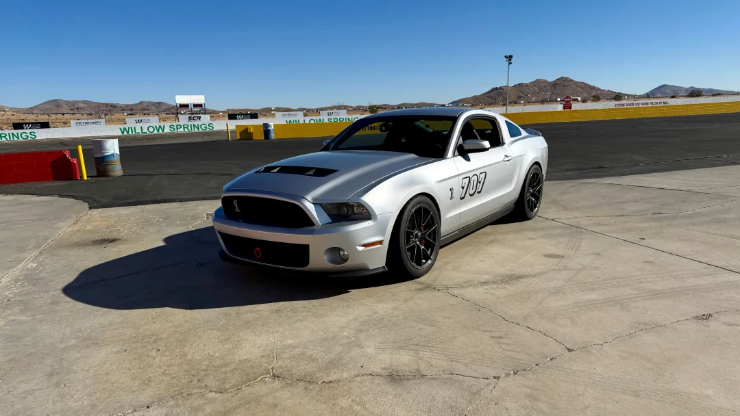 GT500 parked at Willow Springs Raceway in Rosamond CA