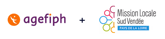 Logos of Agefiph and Mission Locale Sud Vendée Pays de la Loire side by side.