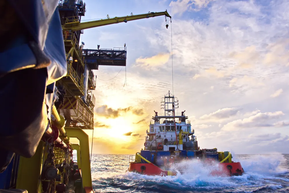 offshore support vessels at work