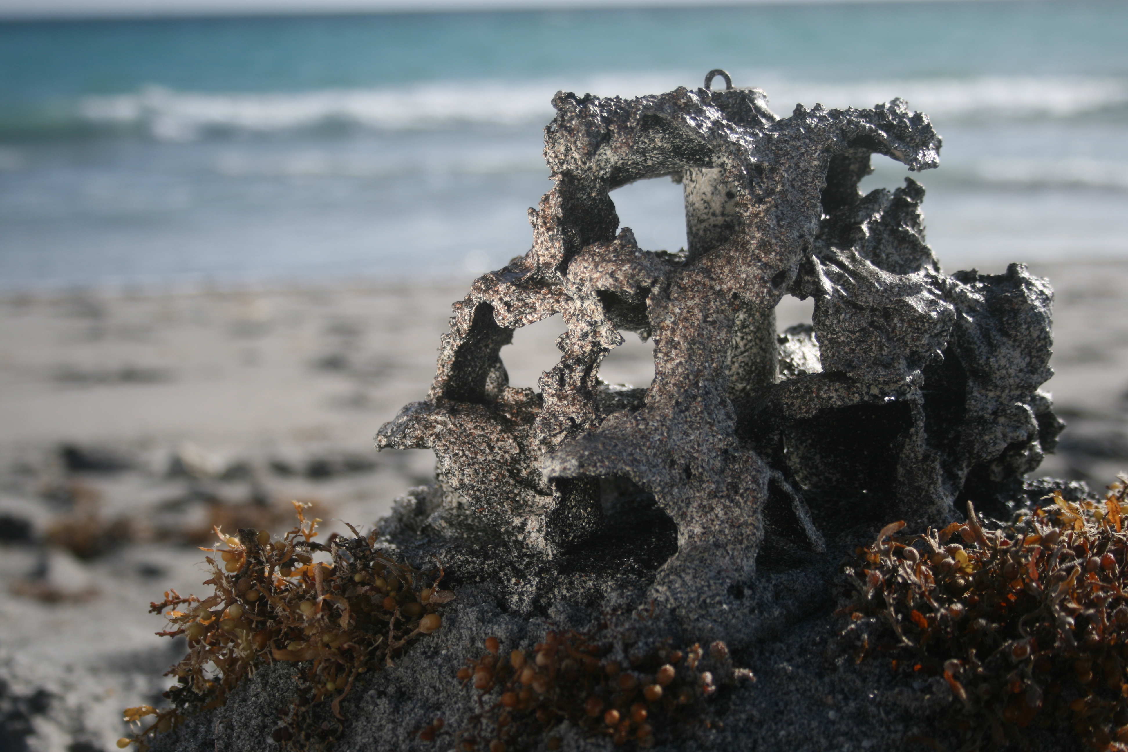 Miniature Reef Cells model on the beach