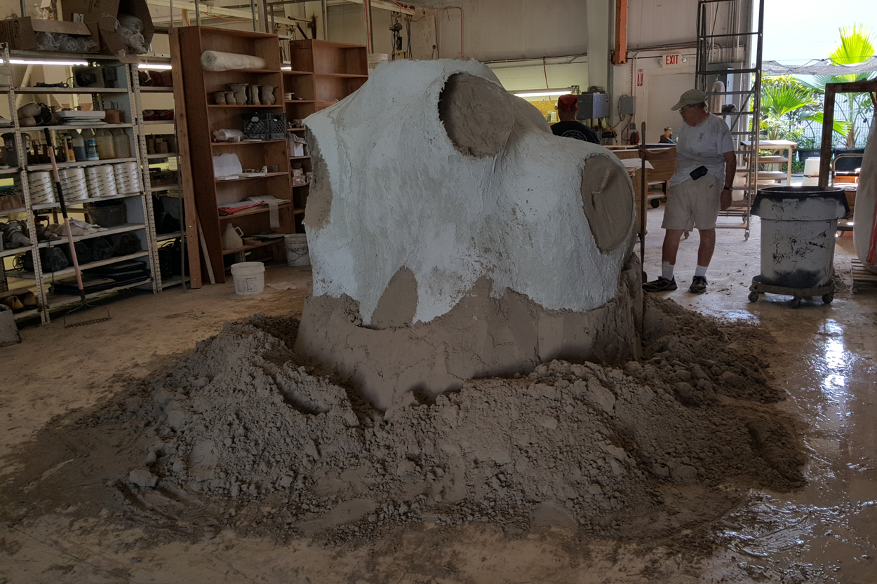 Sand sculpting reef building technique