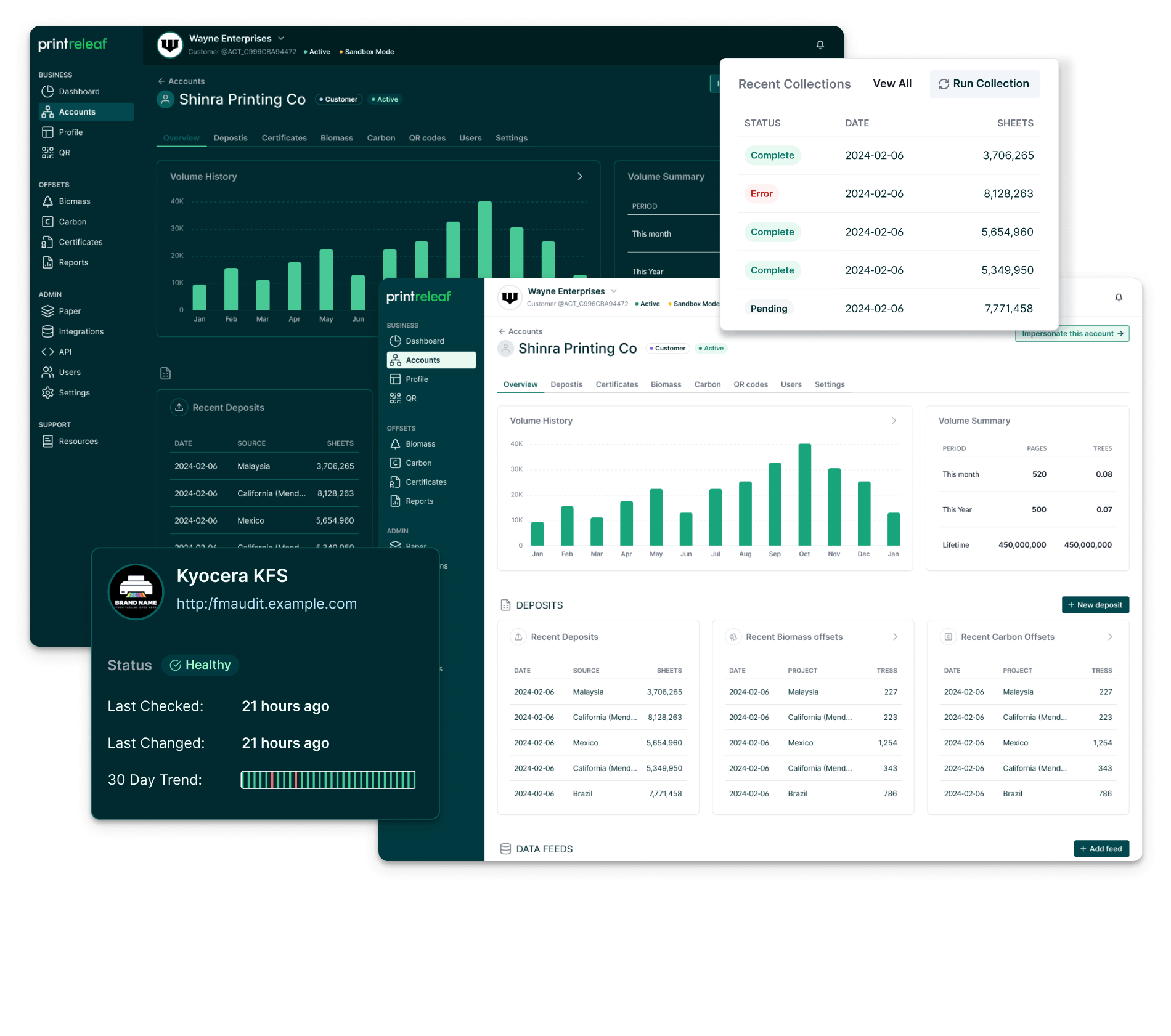 2 different screens displaying the Active Listening app.