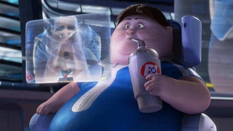 A cartoon of a fat person holding a drinkAI-generated content may be incorrect.