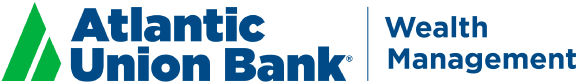 Atlantic Union Bank Wealth Management logo with green triangular symbol.