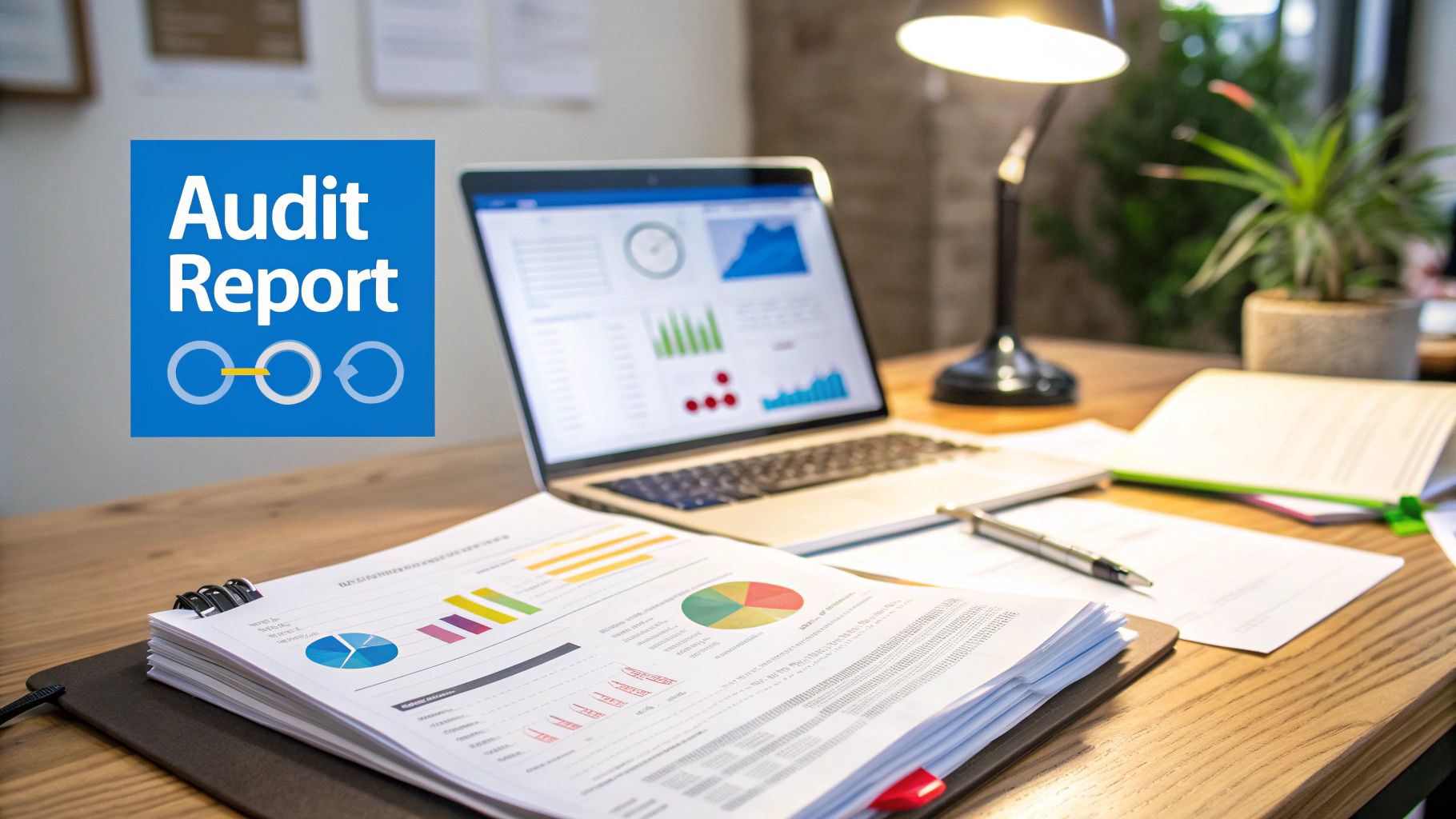 A warehouse worker using a handheld scanner to audit inventory on a shelf.