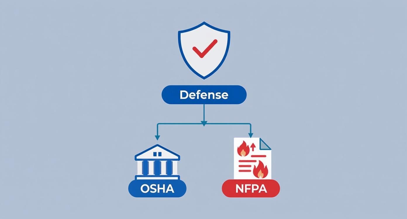 Infographic about flammable liquid storage regulations
