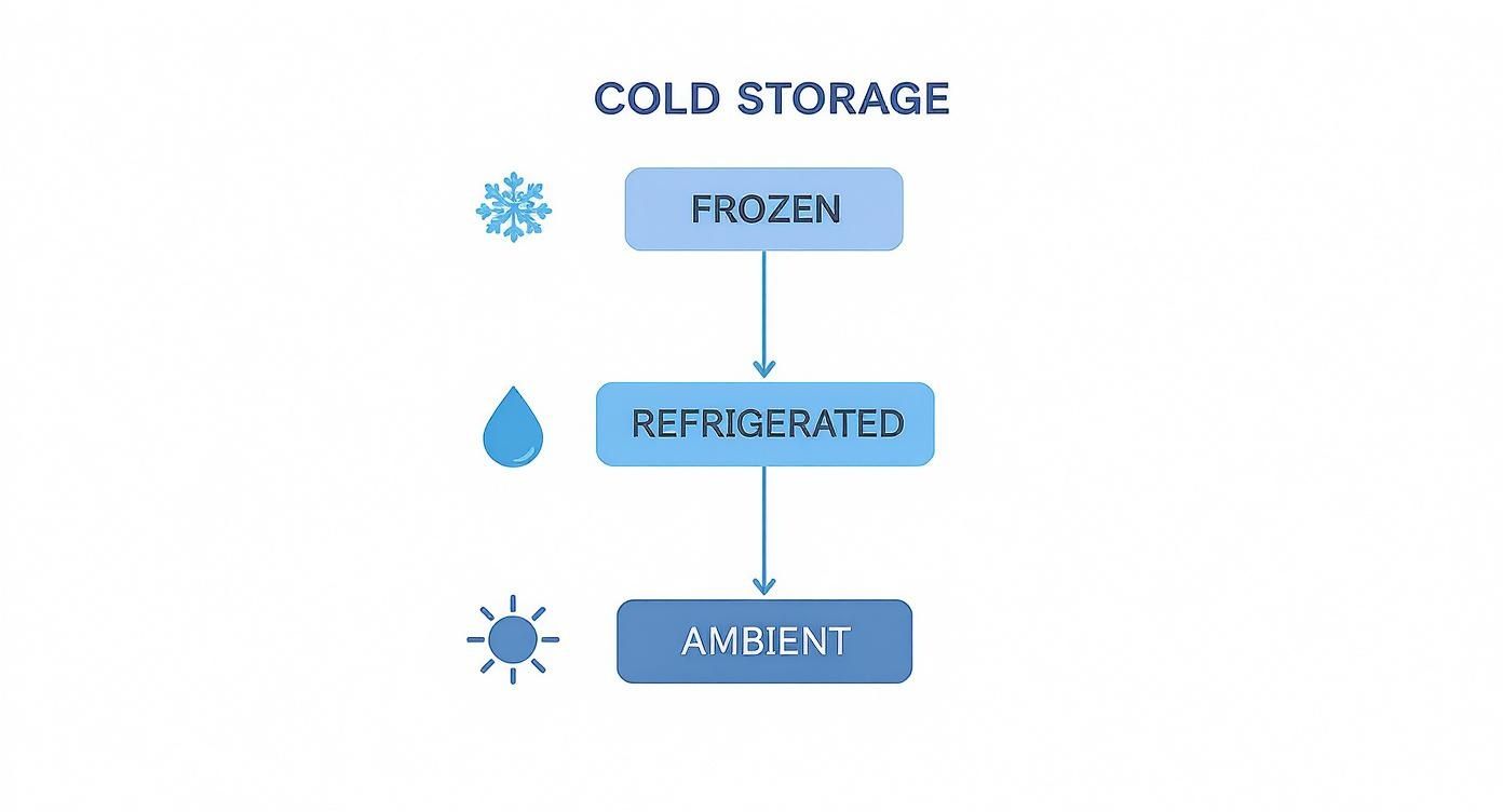 Infographic about temperature control warehouse