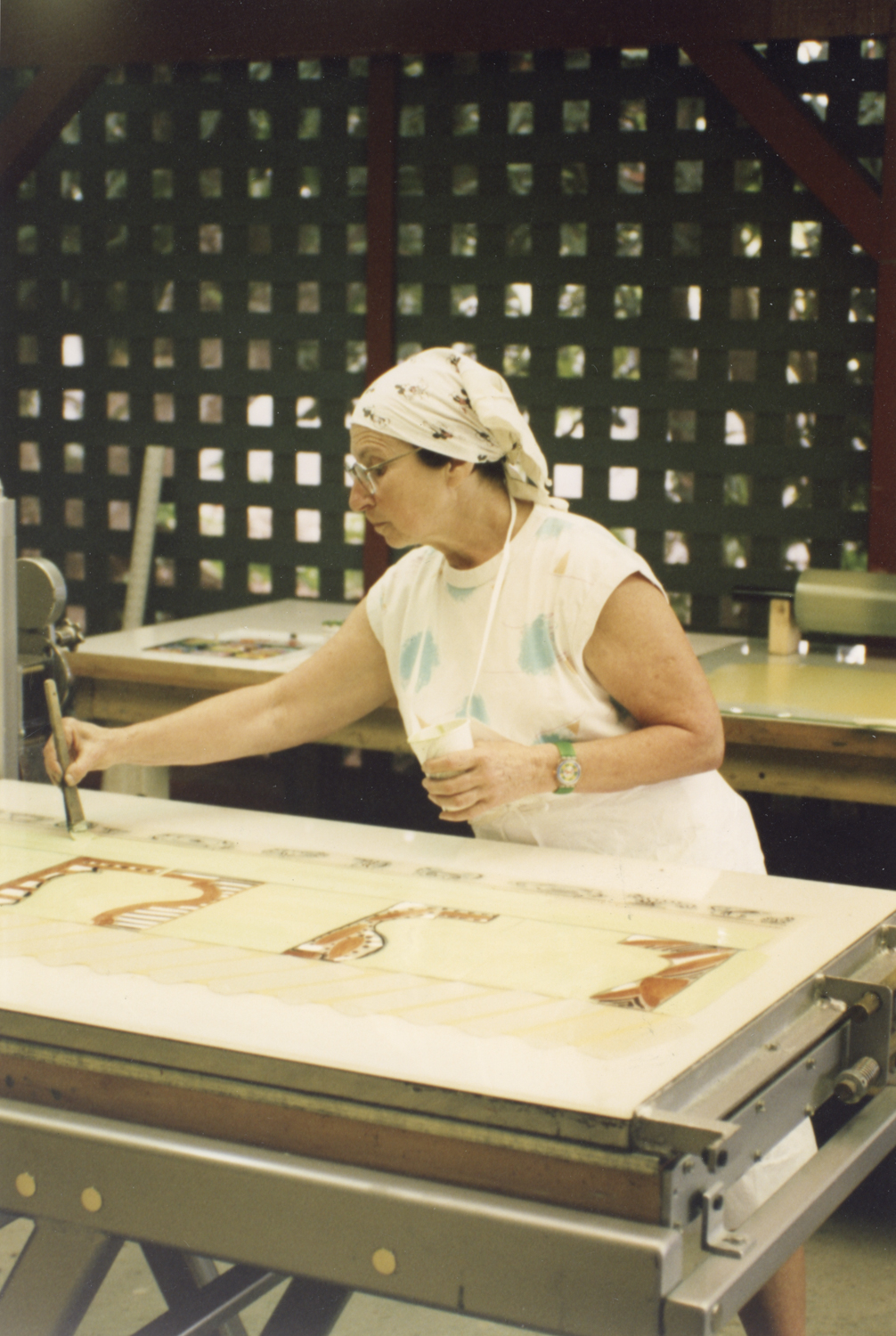 L to R: 1-5: Betty Woodman and George Woodman working in Bud and Barbara Shark’s studio, Holualoa, Hawaii, 1996 / 6: Betty Woodman and George Woodman in front of lava wall, City of Refuge, Hawaii, 1996 / 7–8: Betty Woodman and George Woodman, South Point, Hawaii, 1996. All photos by Barbara Shark. Woodman Family Foundation Archives..