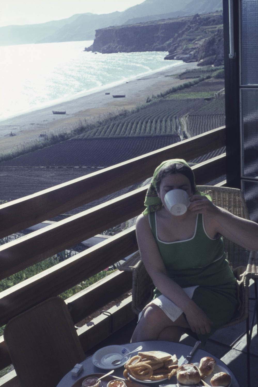 L to R: Betty Woodman, Italy, c. 1965-66 / Betty Woodman, Charles Woodman, and Francesca Woodman, Italy, c. 1960s / Charles Woodman and friend, Italy, c. 1966 / Betty Woodman and friends, Italy, c. 1966 / Betty Woodman, Francesca Woodman, and friend, Antella, Italy, c. 1968 / Betty Woodman and friends, Antella, Italy, c. 1980 / Betty Woodman, Antella, Italy, c. 1995 / George Woodman, Antella, Italy, c. 1995 / Betty Woodman, George Woodman, and friends, Antella, Italy, c. 1995. Woodman Family Foundation Archives.