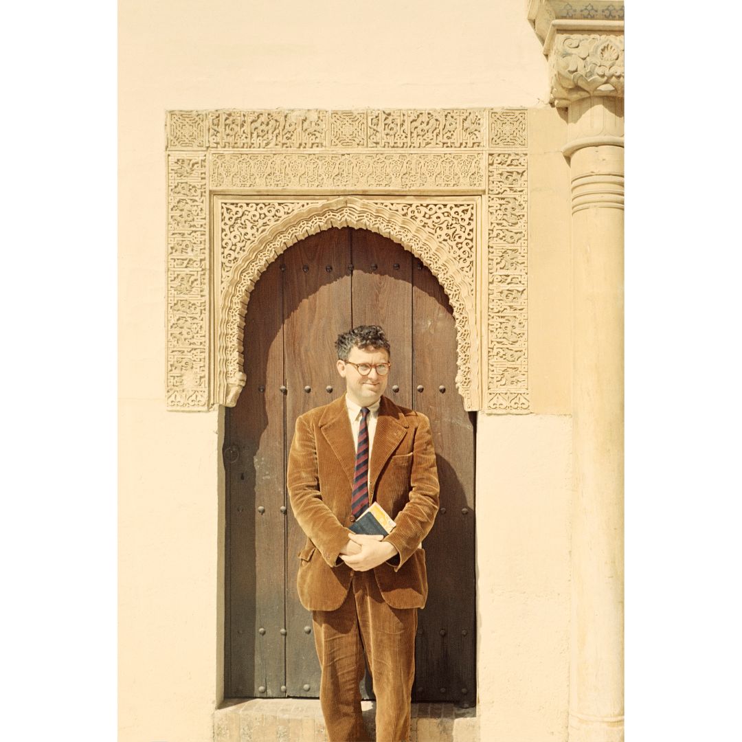 L to R: 1: George Woodman, Alhambra, Granada, Spain, c. 1965 | 2, 5, 9: Tile patterns in Alhambra, Granada, Spain, 1965 | 3: “7 Colors in 4’s,” 1966, 67 x 67 in. Acrylic on canvas | 4: Alhambra Palace baths, Granada, Spain. Photo © Guido Montanes Castillo | 6: “Untitled,” 1966, 66 1/2 x 66 1/2 in. Oil on canvas | 7: Sketch for painting, c. 1965-66 | 8: “San Francisco di Paolo” or “Axe Pattern,” 1966, 43 x 43 in. Acrylic on canvas | 10: Charles Woodman and Francesca Woodman, Alhambra, Granada, Spain, c. 1965 | 11: Betty Woodman, Alhambra, Granada, Spain, c. 1965. All artworks, sketches, and photos by George Woodman © Woodman Family Foundation / Artists Rights Society (ARS), New York. Woodman Family Foundation Archives.