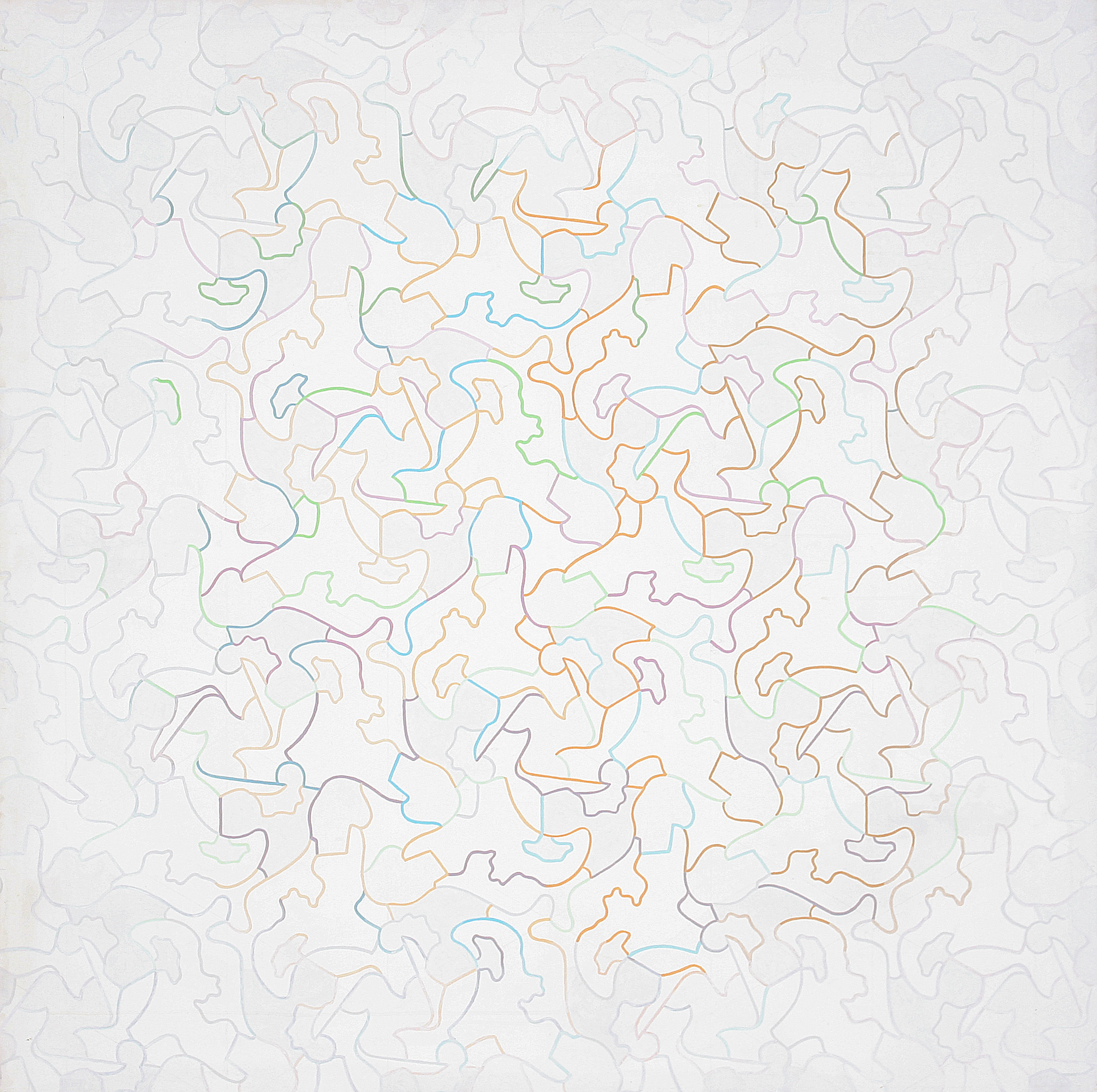 George Woodman, '285', 1975, acrylic on canvas