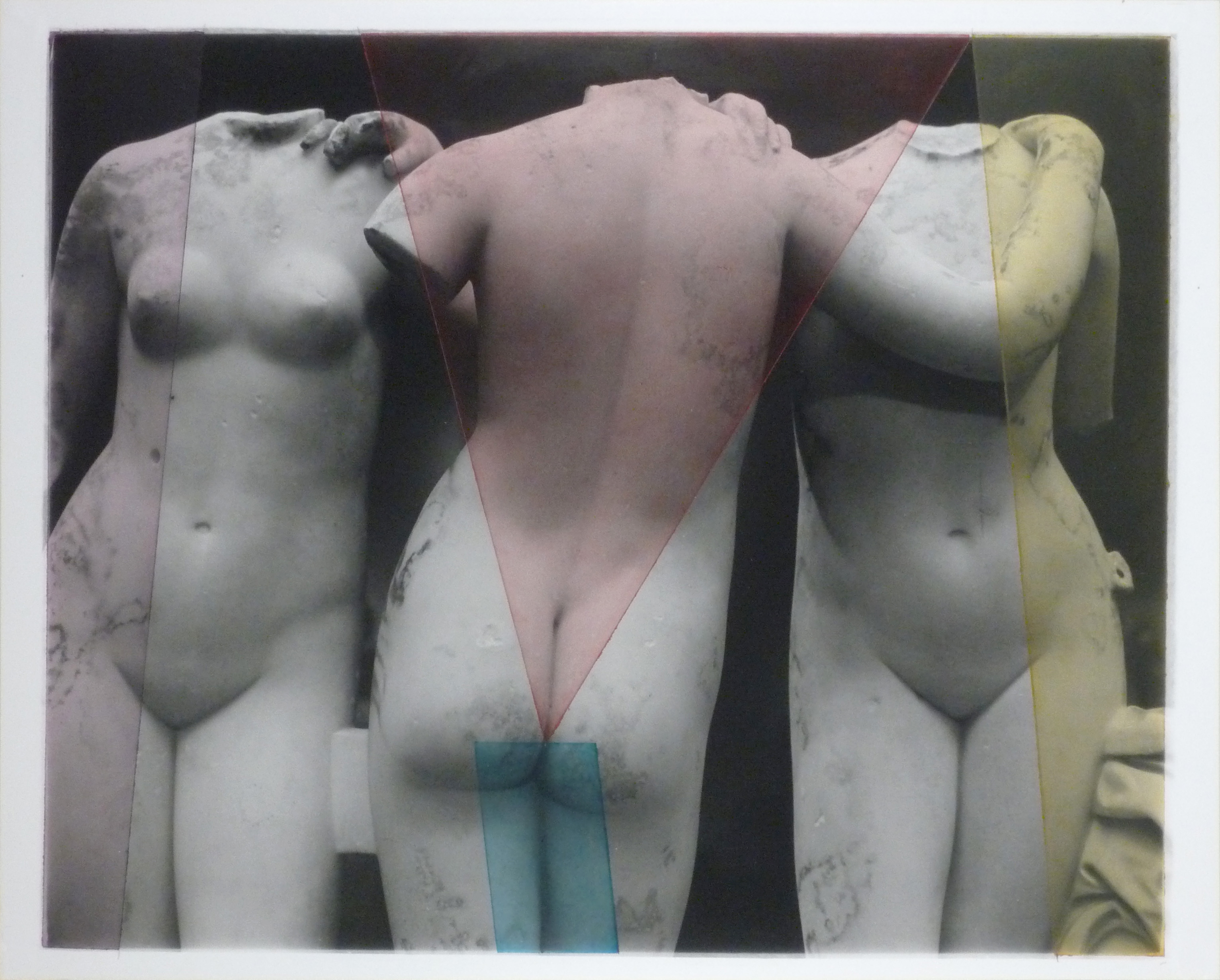 George Woodman, Classical De Stijl, 2007, oil on gelatin silver print