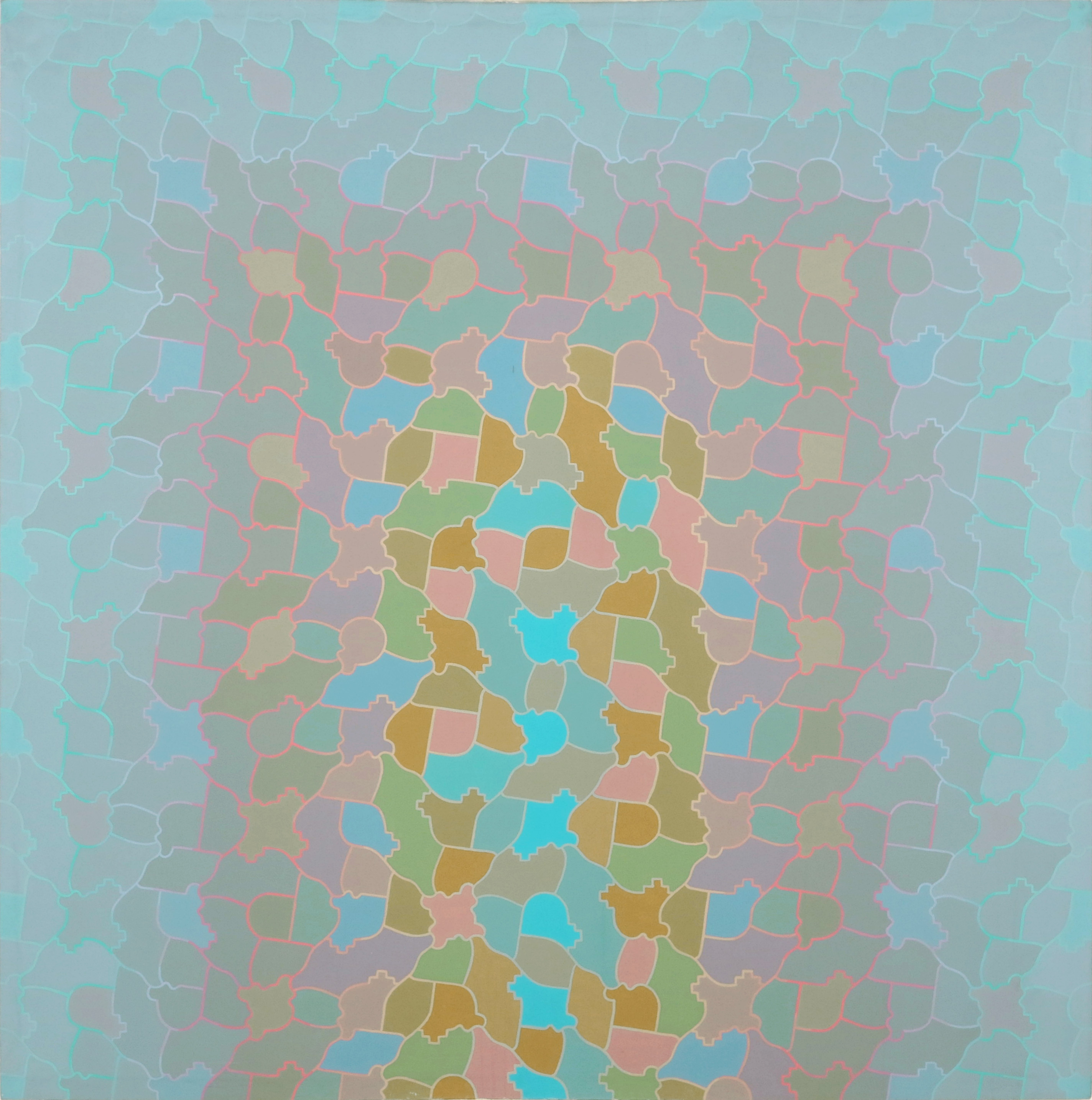 George Woodman, Grey Portal, 1978, acrylic on canvas