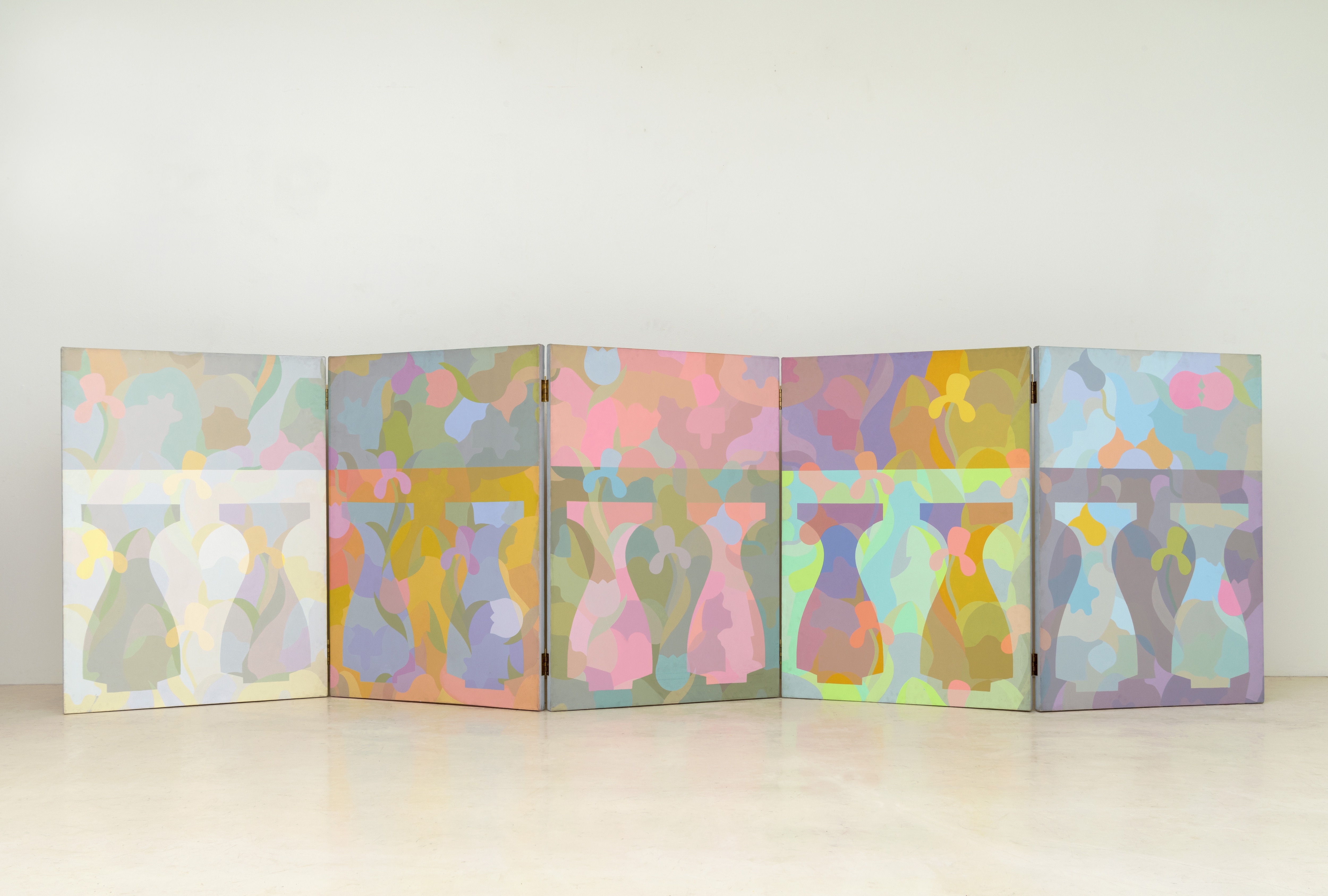 George Woodman, Low Balustrade Screen, 1981, acrylic on canvas