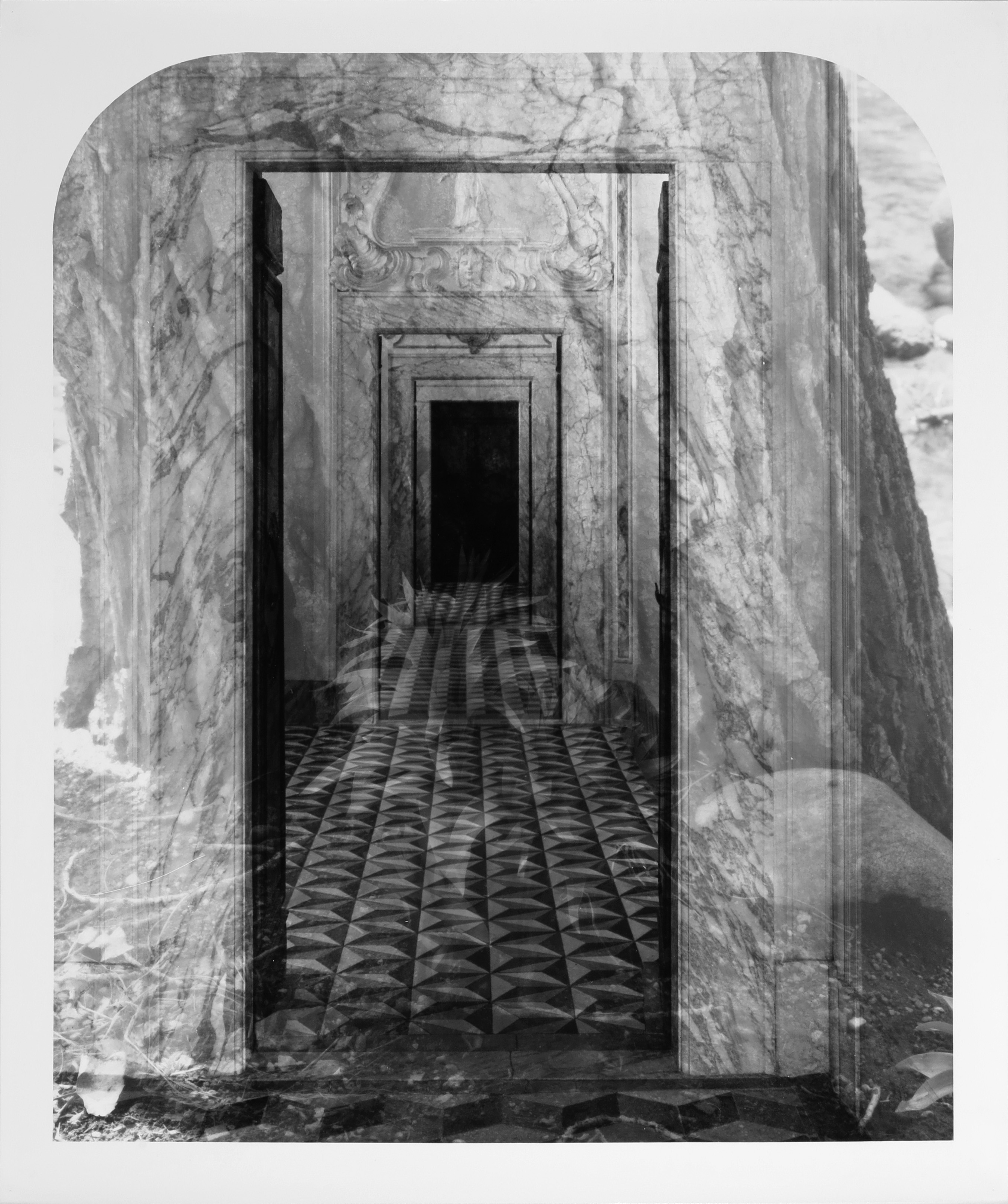 George Woodman, Calci with Landscape I, 1993, gelatin silver print