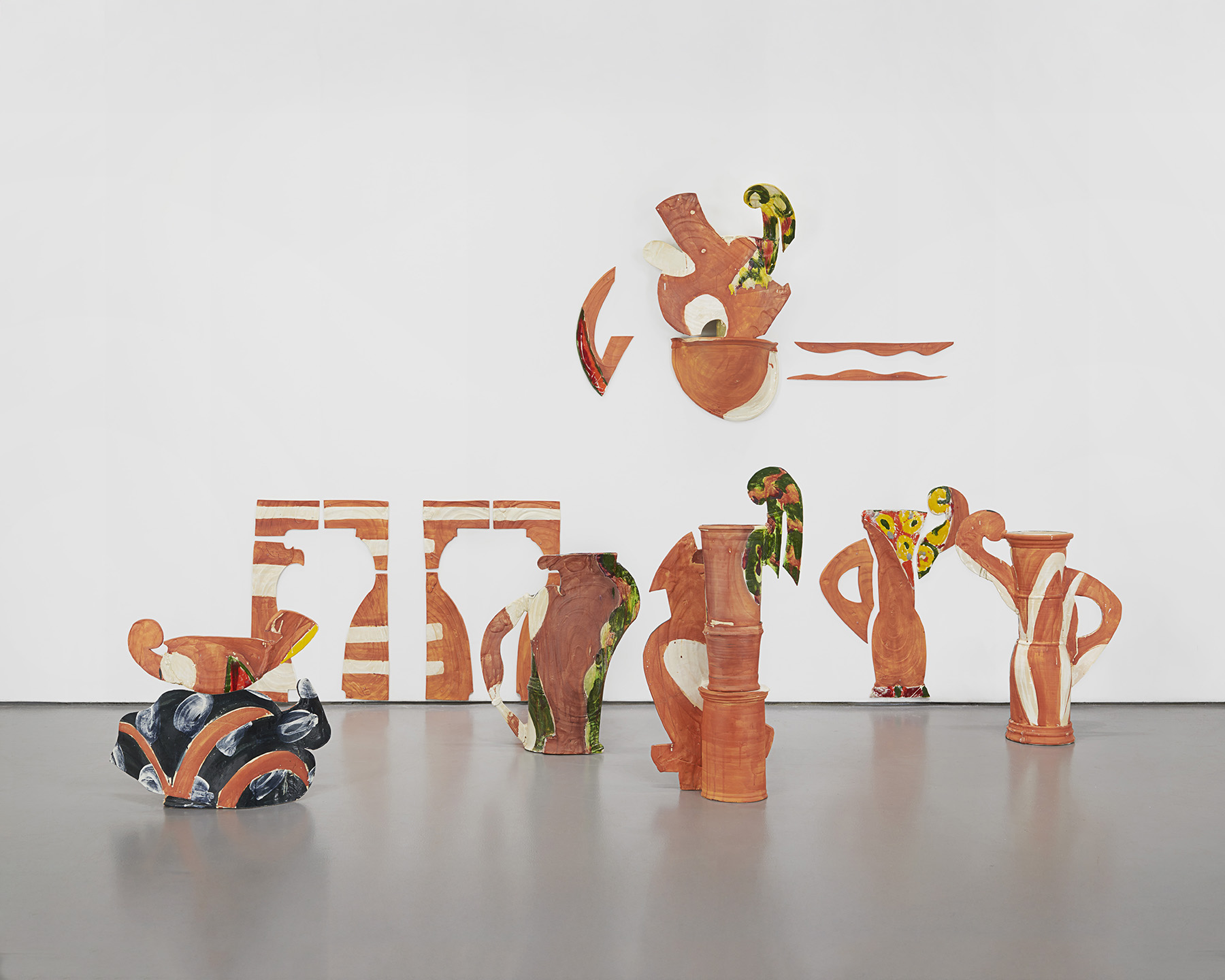 Betty Woodman, Conversations on the Shore, 1994, glazed earthenware, epoxy resin, lacquer, and paint