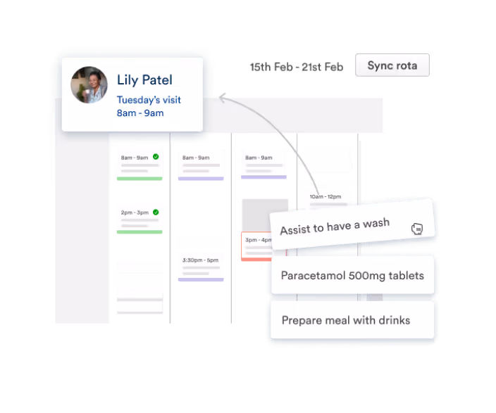 Birdie Medication manager showing medication schedule and partially taken medication