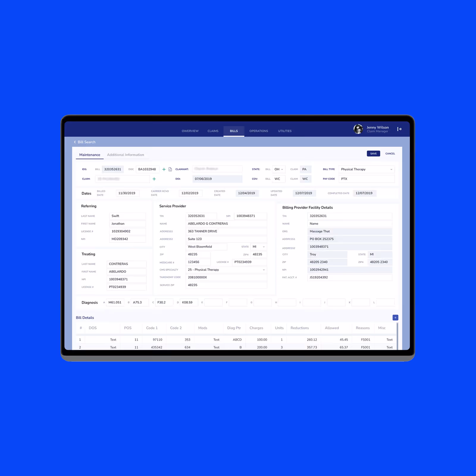 image of insurance web application