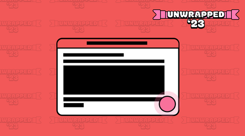 A illustrated image representing a web browser with a widget in the bottom right.