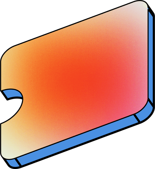 Orange gradient jigsaw piece