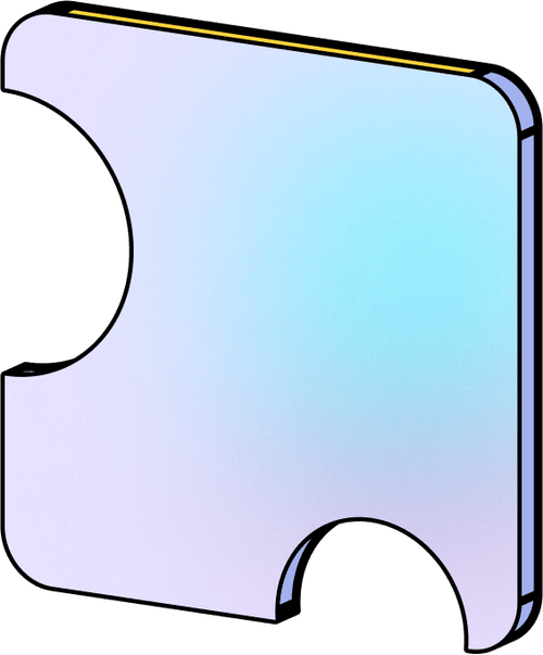 Blue/purple large gradient jigsaw piece
