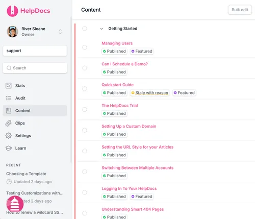 A screenshot of the app