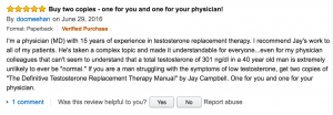 Doc Meehan 5 Star Amazon Review for TRT MANual