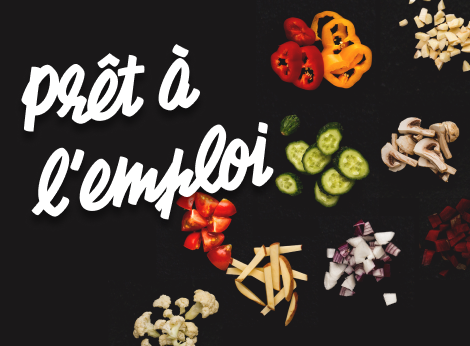 Fruits et légumes prêts à l'emploi. 4ème gamme