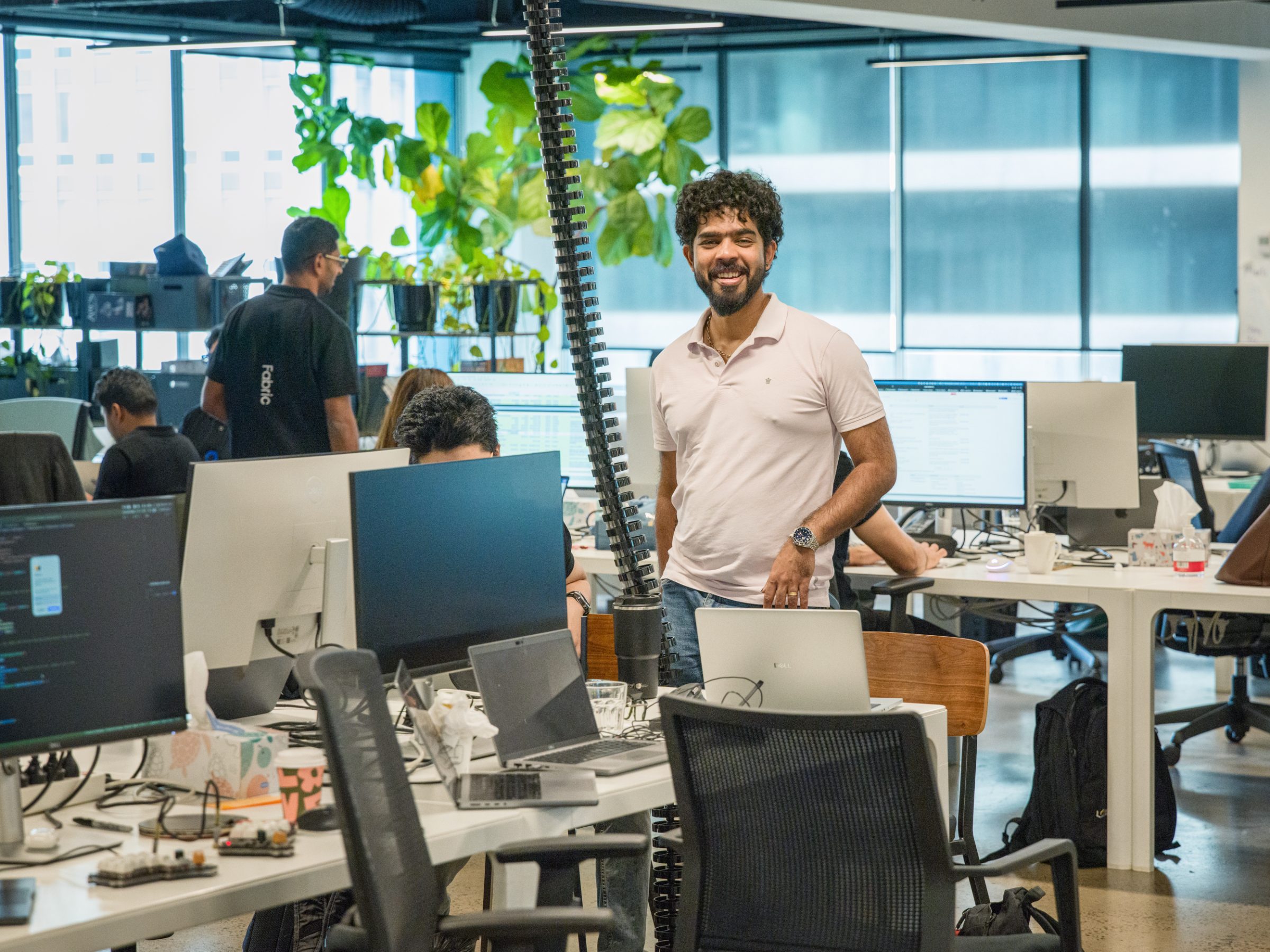 The Fabric engineering floor in Melbourne, colleagues working across the room