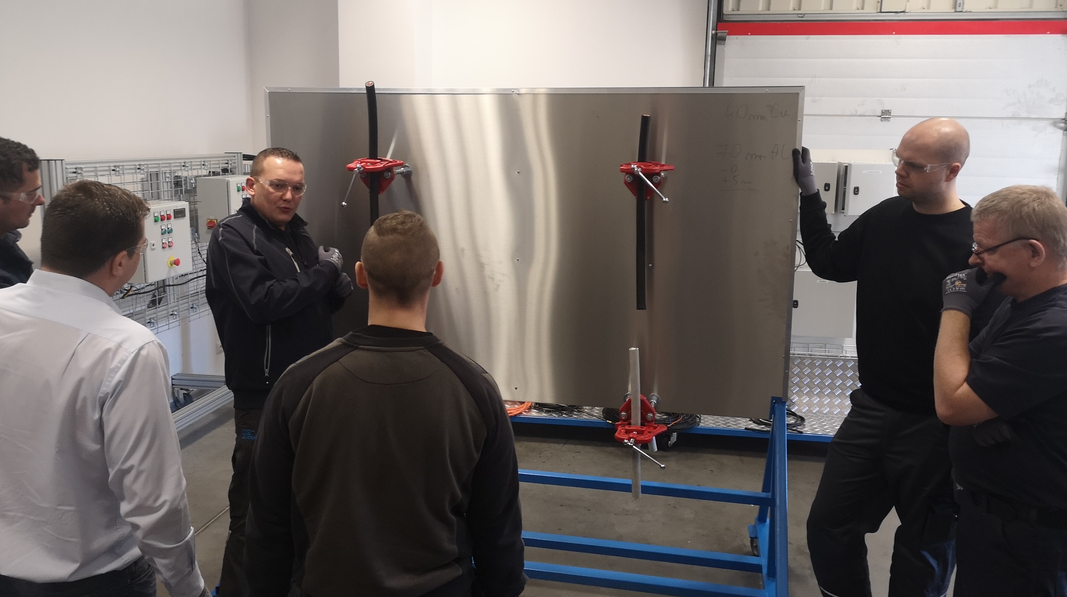 Delegates follow their instructor during the BTT Installation Module pilot at European Wind Academy in Poland