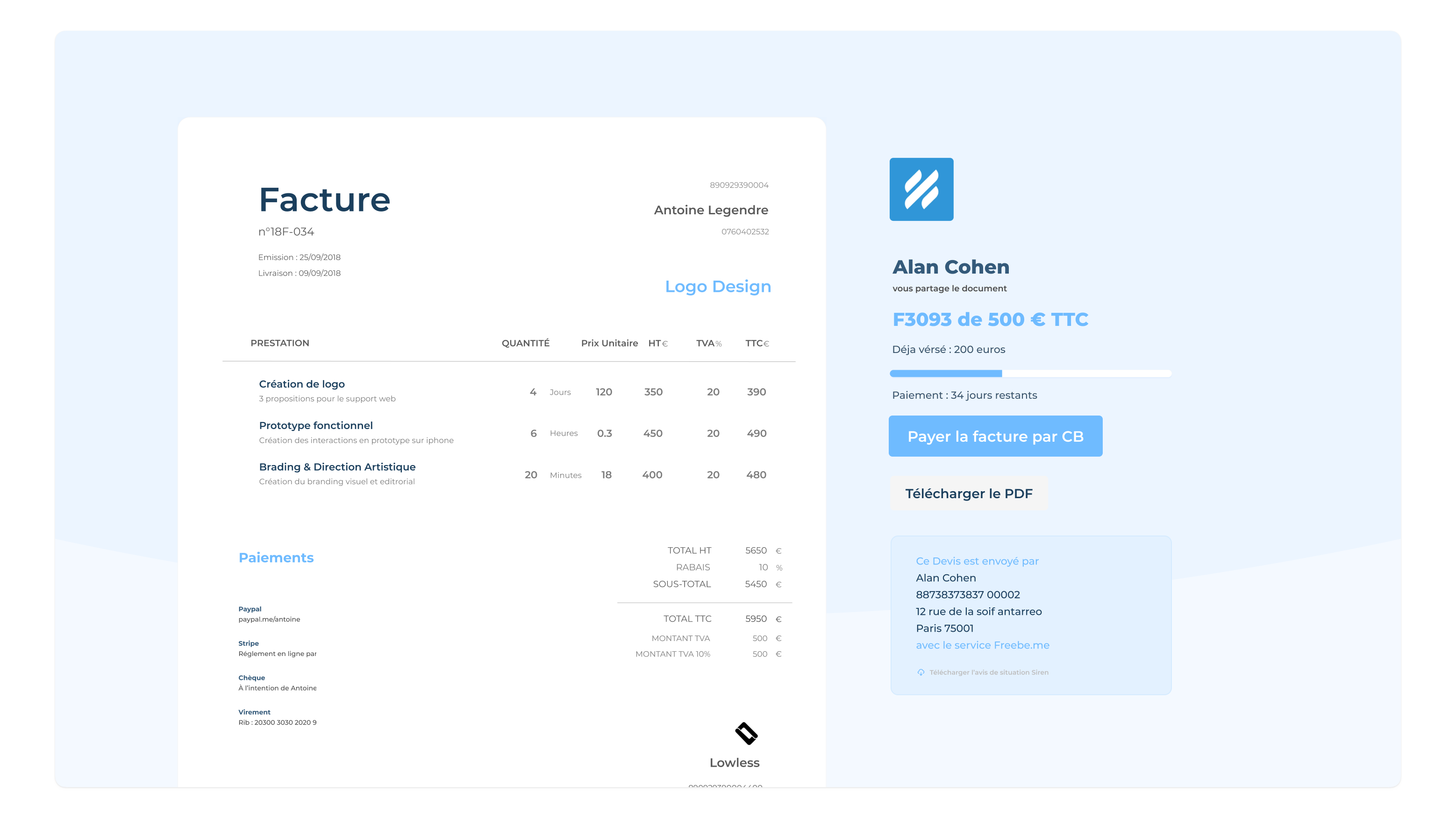Présentation Freebe Saas