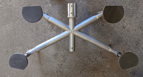 Photo of the "half moon" top posts section isolated on the ground